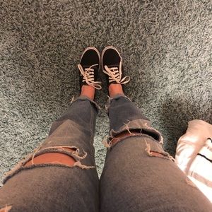 Black and white vans